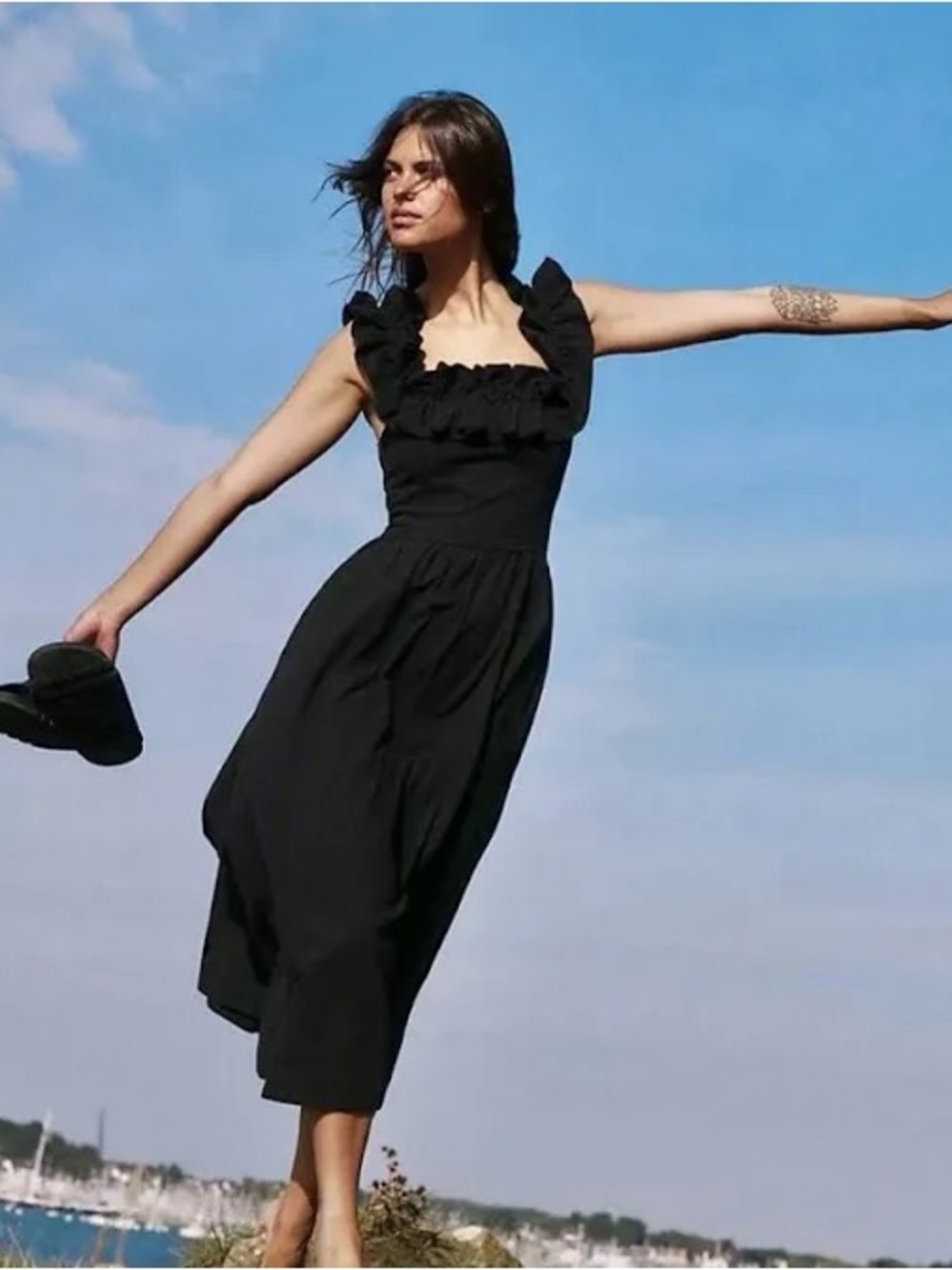 Free People Ruffle It Up Midi Dress
